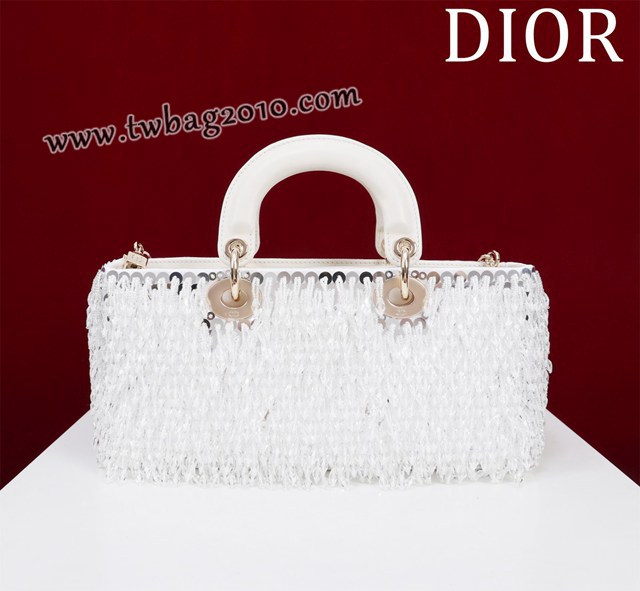 Dior专柜新款迪奥高仿原单Lady-Joy手工珠绣手提女包 djfk1290